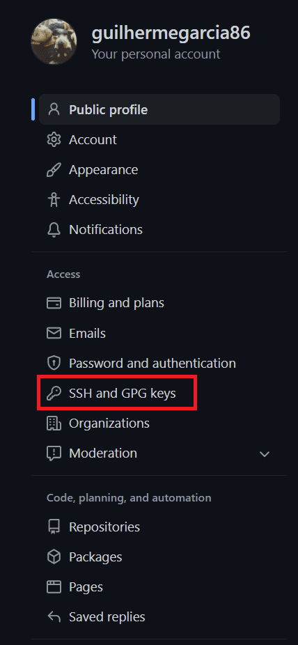 ssh gpg keys
