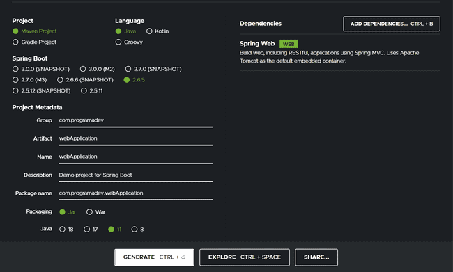 Spring Initializr 3